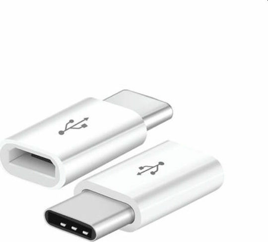 V-TAC V-TAC USB-C Male to Micro USB Female Converter White Pieces 1