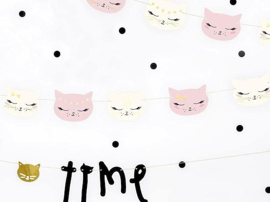 PartyDeco Decorative Garland Cat Garland for Party 8.5cm