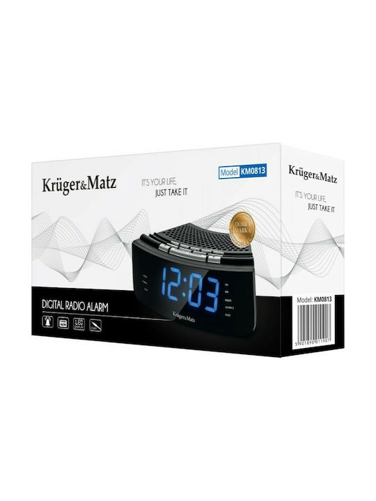 Kruger & Matz Tabletop Digital Clock with Alarm & Radio KM0813