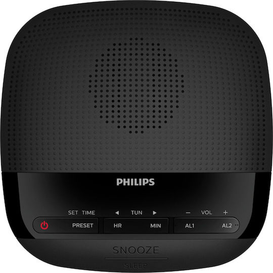 Philips Ceas De Masă Digital LED Cu Ceas Deșteptător Și Radio Negru TAR3205/12