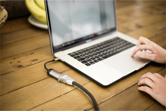 Verbatim Μετατροπέας USB-C male σε VGA female Γκρι 1τμχ 49145