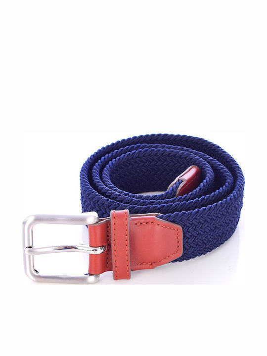 Еластична Мъжки Колан Knitted Blue-Tan