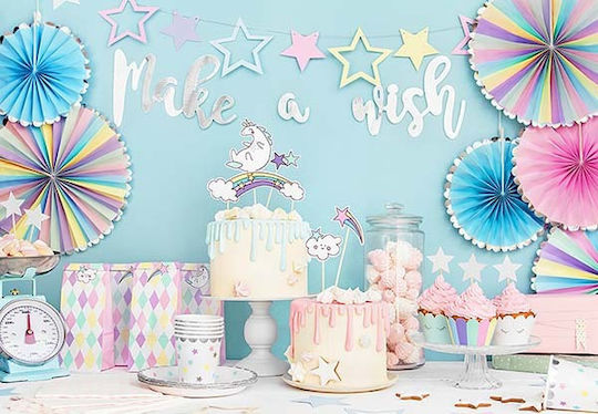 PartyDeco Set Papierfächer Hängendes Ornament für Party 3 Stück