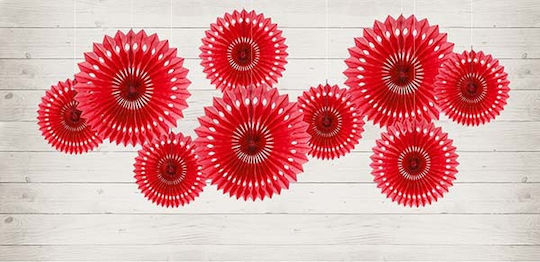 PartyDeco Hängendes Ornament Für Party Blumen 3 Stück 20cm