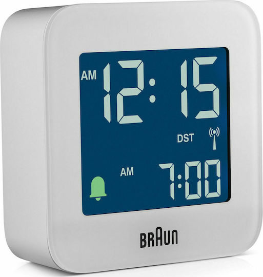 Braun BC08W-DCF Επιτραπέζιο Ψηφιακό Ρολόι με Ξυπνητήρι Λευκό 67016