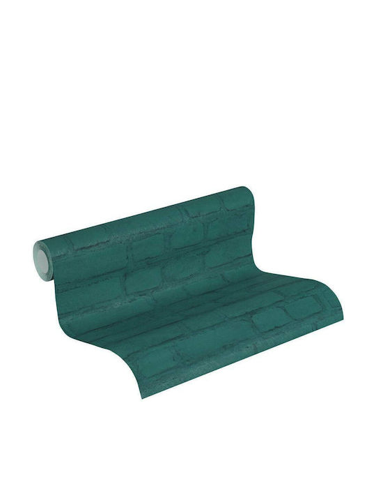 Wallpaper Τούβλο Neue Bude Vinyl Dark Green L1000xW53cm Washable