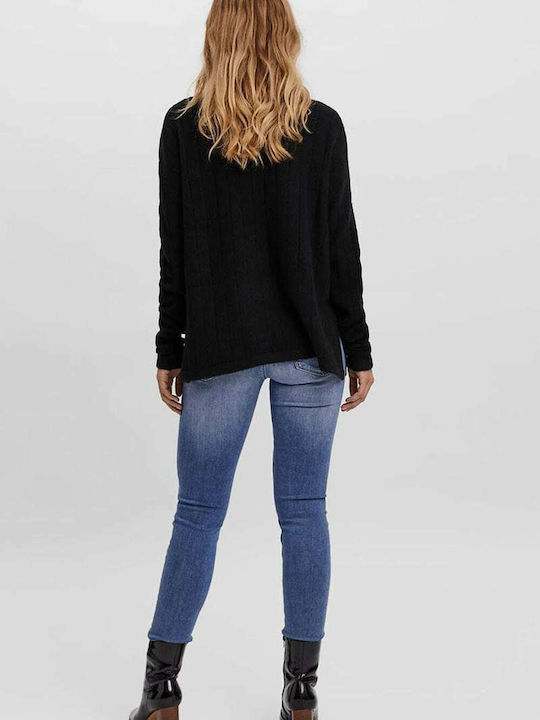 Vero Moda Women's Long Sleeve Sweater Turtleneck Black