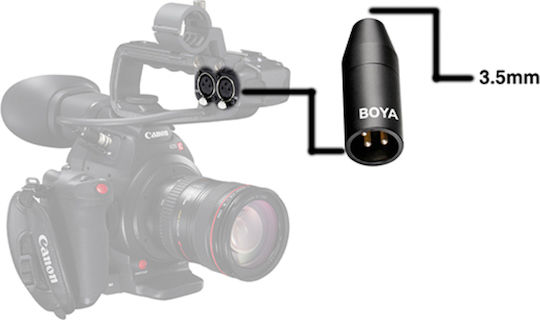 Boya Converter XLR male to 3.5mm female Silver 1pcs BY-35C-XLR