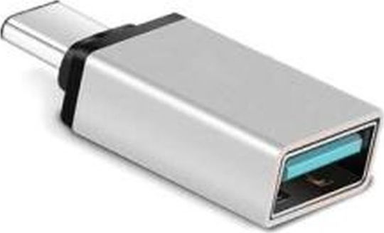 Jellico Μετατροπέας USB-C male σε USB-A female Λευκό 1τμχ