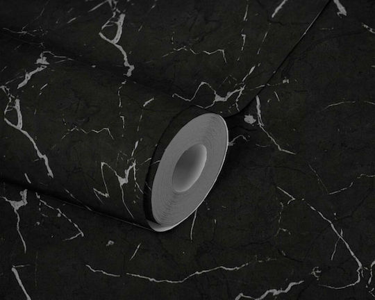 Wall Wallpaper Vinyl Black 1005x53cm Washable