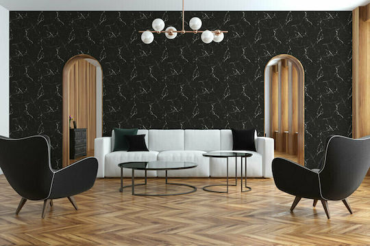 Wall Wallpaper Vinyl Black 1005x53cm Washable