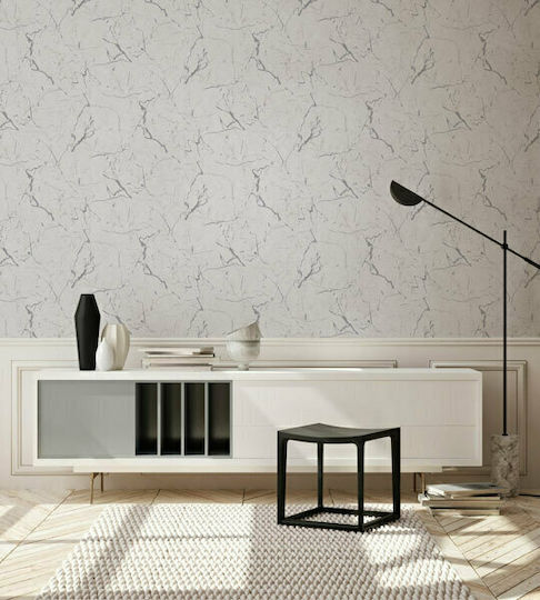 Tapet de Perete 1005x53cm Vinil Gri Lavabil