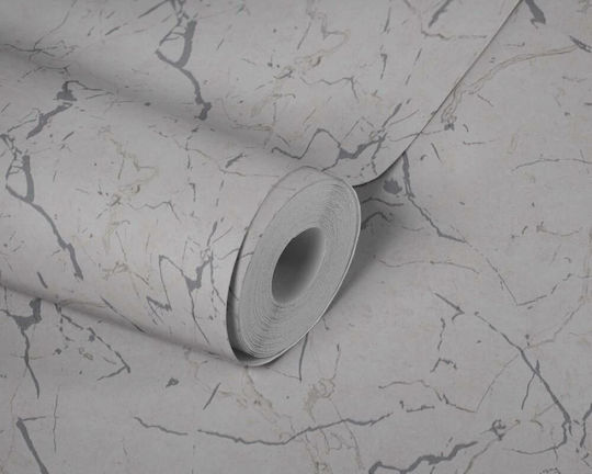 Tapet de Perete 1005x53cm Vinil Gri Lavabil