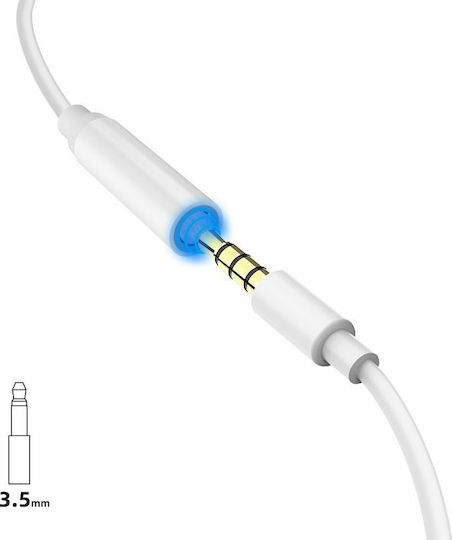 Dudao L16i Конвертор Lightning мъжки към 3.5mm женски Бял Бял 1бр