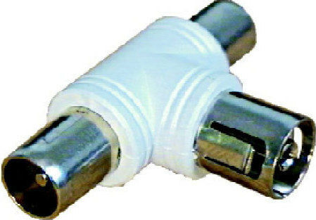 Konverter Koaxial 2x männlich zu Koaxial weiblich Weiß 1Stück