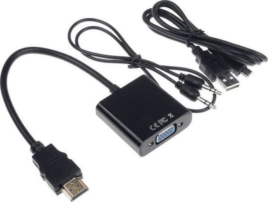 Techly Convertor HDMI masculin în VGA feminin 1buc HDMI-VGA2A