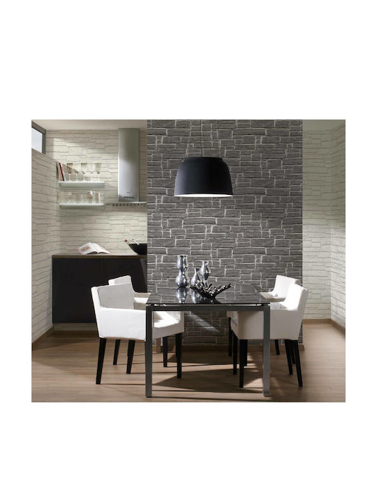 Wall Wallpaper Wood Stone Vinyl Beige 1000x53cm Washable