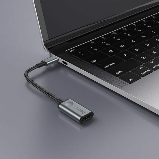 Hoco HB21 Конвертор USB-C Мъжки в HDMI Женски Сив 1 Брой