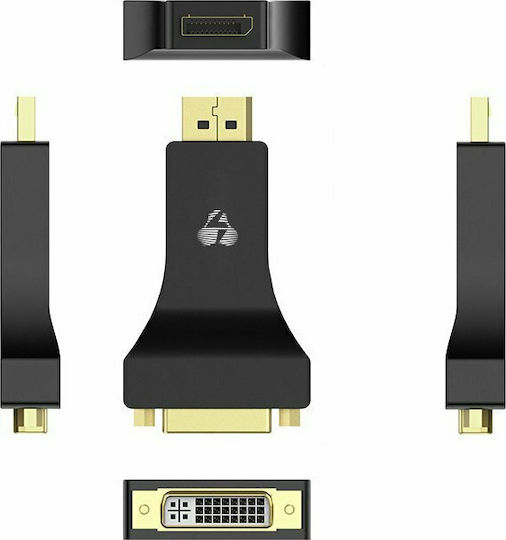 Powertech Konverter DisplayPort männlich zu DVI-I weiblich 1Stück CAB-DP063