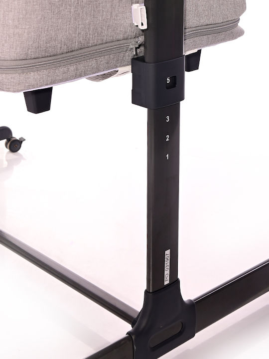 Lorelli Cradle-Park Milano with Mattress and Side Opening Grey