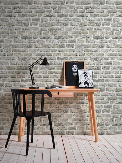Tapet de Perete 1000x53cm Cărămidă Vinil Bej Lavabil
