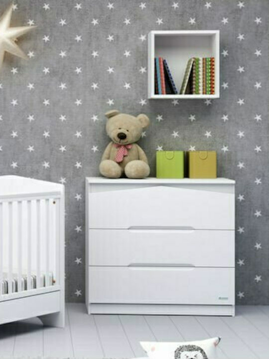 Casababy Rabbit Комплект Бебешки Мебели с Легло и Чекмеджета Бяло / Кафяво