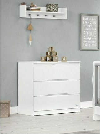 Casababy Winnie Seturi de mobilier pentru copii cu Pat și Comodă Alb / Gri 590221-590222