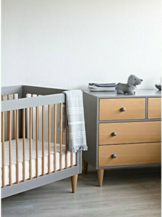Santa Bebe Norma Nursery Furniture Set with Bed & Nursery Drawer Gray / Beige