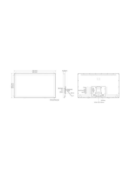 Braun Phototechnik DigiFrame 320 Business Line Ψηφιακή Κορνίζα LED 32" Ανάλυσης 1920x1080 Μαύρη