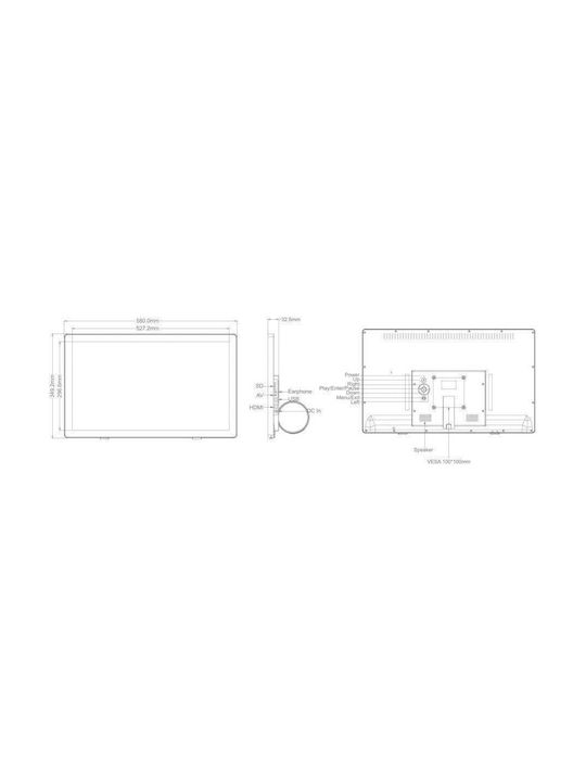 Braun Phototechnik DigiFrame 240 Digitaler Bilderrahmen LED 24" Auflösung 1920x1080 Schwarz 21416