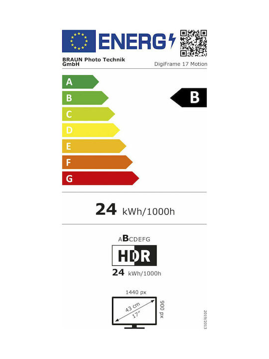 Braun Phototechnik DigiFrame 17 Motion Ψηφιακή Κορνίζα LED 17" Ανάλυσης 1920x1080 Μαύρη