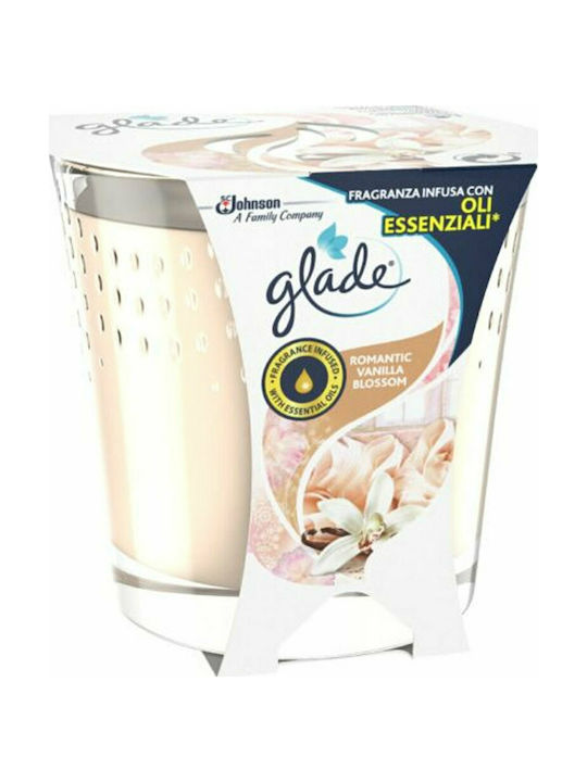 Glade Duftkerze Gefäß mit Duft Vanilleblüte Beige 129gr 1Stück