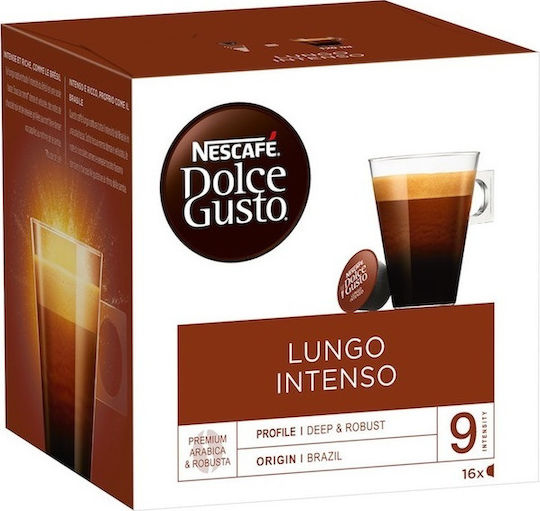 Nescafe Капсули Еспресо Интенсо Съвместими с Машина Dolce Gusto 16 броя