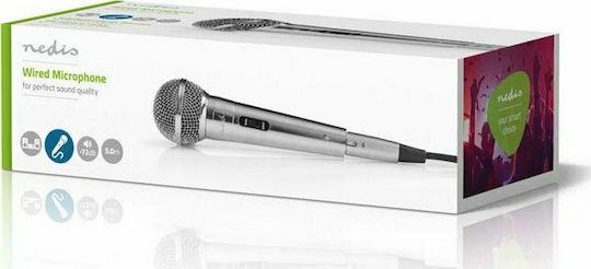 Nedis MPWD45GY Δυναμικό Microphone XLR Handmade for Vocals in Silver Color