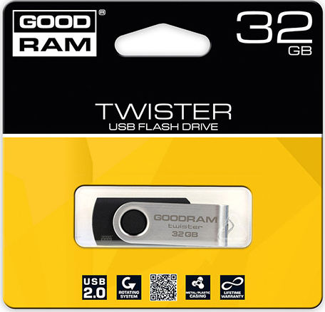 GoodRAM UTS2 32GB USB 2.0 Stick Μαύρο