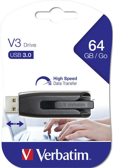 Verbatim Store 'n' Go V3 64GB USB 3.0 Stick Black