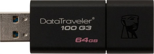 Kingston DataTraveler 100 G3 64GB USB 3.0 Стик Черен