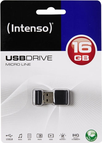 Intenso Micro Line 16GB USB 2.0 Stick Black