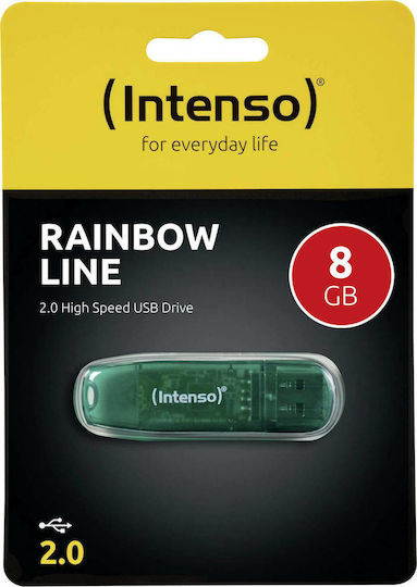Intenso Rainbow Line 8GB USB 2.0 Stick Green