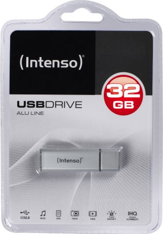 Intenso Alu Line 32GB USB 2.0 Stick Ασημί