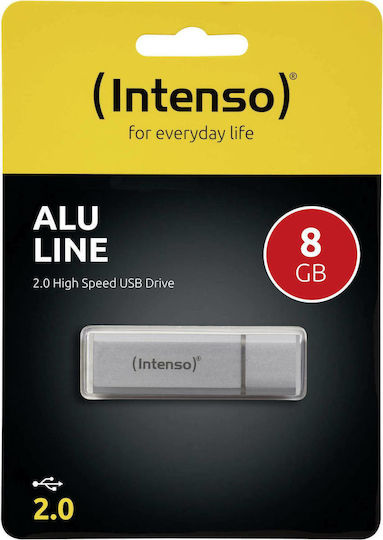 Intenso Alu Line 8GB USB 2.0 Stick Ασημί