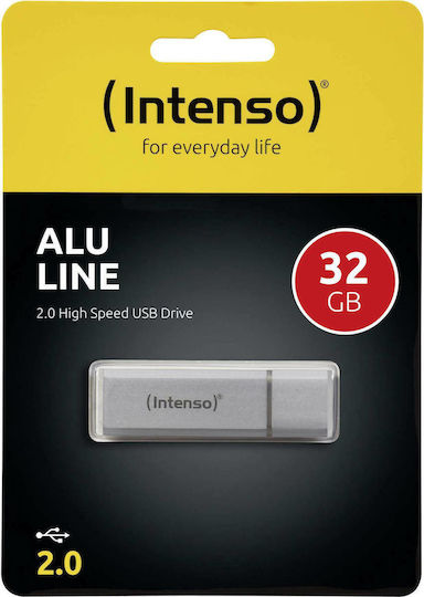 Intenso Alu Line 32GB USB 2.0 Stick Ασημί