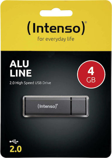 Intenso Alu Line 4GB USB 2.0 Stick Γκρι