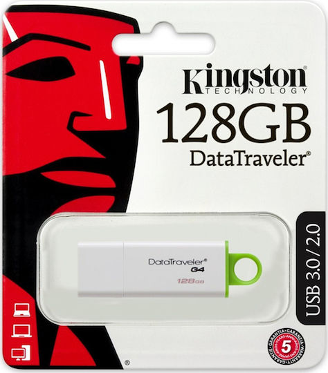 Kingston DataTraveler G4 128GB USB 3.0 Stick White