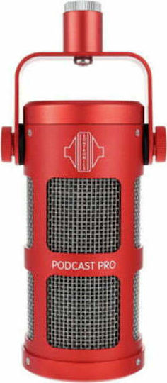 Sontronics Podcast Pro Δυναμικό Μικρόφωνο XLR Shock Mounted για Studio σε Κόκκινο Χρώμα