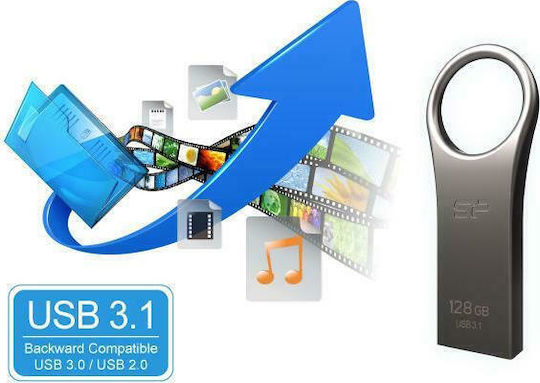 Silicon Power Jewel J80 16GB USB 3.0 Stick Silver