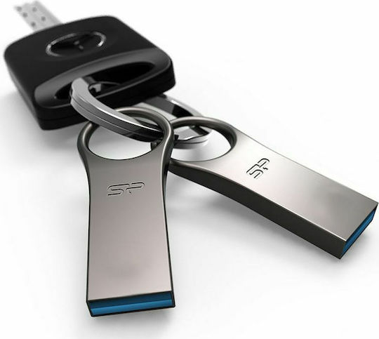 Silicon Power Jewel J80 64GB USB 3.0 Stick Ασημί