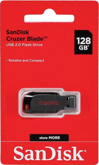 Sandisk Cruzer Blade 128GB USB 2.0 Stick Black