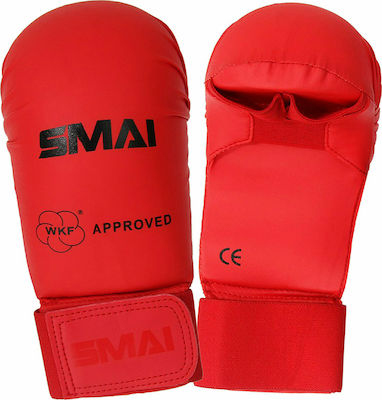 SMAI 480647 Γάντια Karate WKF Approved No Thump Κόκκινα