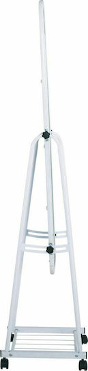Woodwell Rolland Oglindă Arcuită cu Cadru Metalic Alb 160x43cm